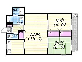 兵庫県西宮市中屋町（賃貸マンション2LDK・1階・58.46㎡） その2