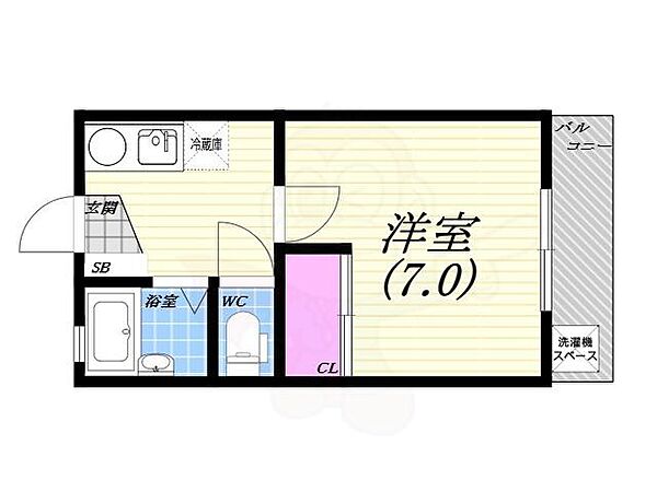 ラ　メゾン　クレア ｜兵庫県西宮市鳴尾町４丁目(賃貸アパート1K・2階・23.18㎡)の写真 その2