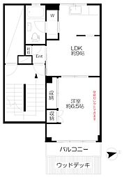 西荻北ホープハウス 1LDKの間取図画像