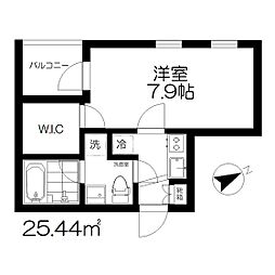 吉祥寺オリーブの庭東棟 1Kの間取図画像
