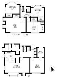 クレセント武蔵野 4LDKの間取図画像
