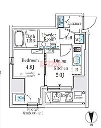 東京メトロ日比谷線 秋葉原駅 徒歩3分の賃貸マンション 3階1DKの間取り