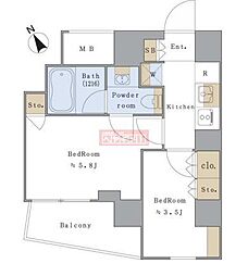 Ｂｒｉｌｌｉａ　ｉｓｔ　文京茗荷谷 4階2Kの間取り