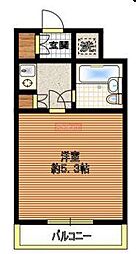 メゾン・コモド小石川 2階1Kの間取り