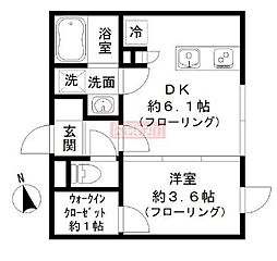 東京メトロ南北線 本駒込駅 徒歩2分の賃貸マンション 3階1DKの間取り