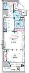 ＧＥＮＯＶＩＡ　東神田　ｇｒｅｅｎ　ｖｅｉｌ 3階1LDKの間取り