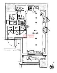 フォレシティ神田多町 206 2階ワンルームの間取り