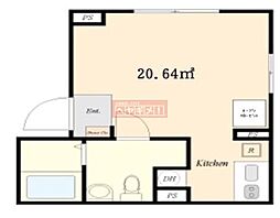 Ｋ−ｓｕｉｔｅ外神田 2階ワンルームの間取り