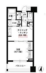 クリオ文京小石川 1DKの間取図画像