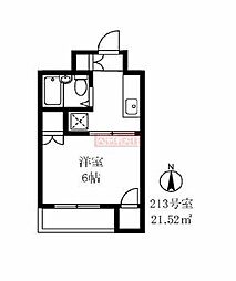 コーポかすが 1Kの間取図画像