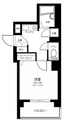 Loire御茶ノ水妻恋坂 1Kの間取図画像