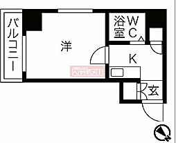 ダイホープラザ千駄木 1Kの間取図画像