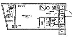 レジディア神田岩本町 1Kの間取図画像