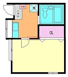 ツイン目白 1Kの間取図画像