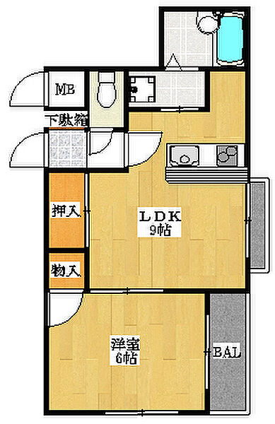 鹿鳴館II 402｜東京都豊島区長崎1丁目(賃貸マンション1LDK・4階・34.61㎡)の写真 その2