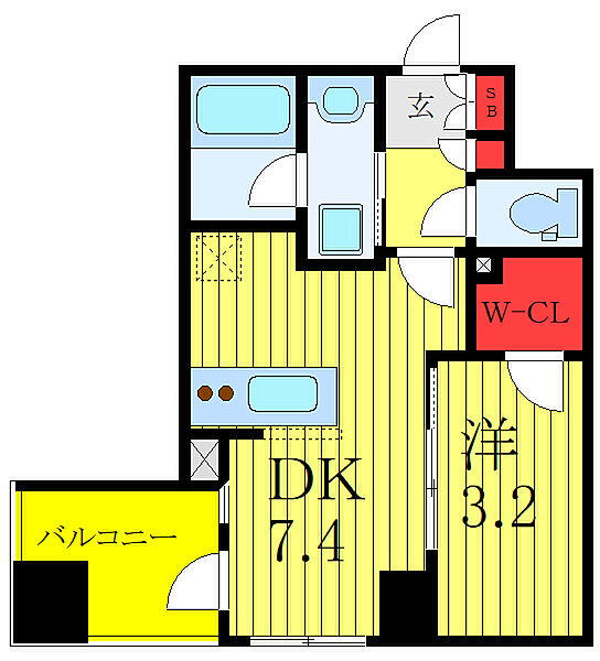 東京都板橋区仲宿(賃貸マンション1DK・6階・27.52㎡)の写真 その2
