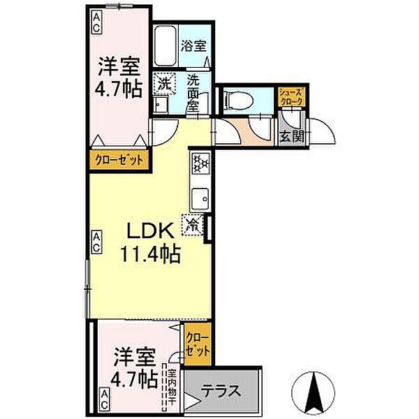 東京都荒川区東尾久4丁目(賃貸アパート2LDK・1階・46.58㎡)の写真 その1