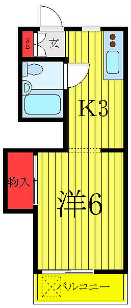 コーポ安井 203｜東京都板橋区蓮根2丁目(賃貸アパート1K・2階・22.40㎡)の写真 その2