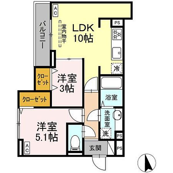 グラナーデ滝野川 305｜東京都北区滝野川4丁目(賃貸アパート2LDK・3階・44.34㎡)の写真 その1