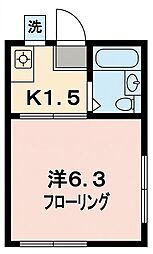 ハイツミキ 1Kの間取図画像