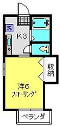 和光ハイツ 1階1Kの間取り