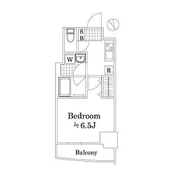 ラフィスタ横浜黄金町 5階1Kの間取り