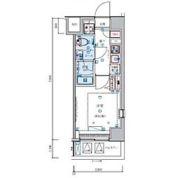 リヴシティ横濱石川町（リヴシティヨコハマイシカワチョウ） 2階1Kの間取り