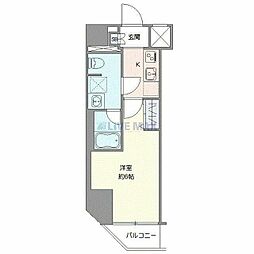 クレヴィスタ桜木町 1Kの間取図画像