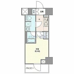 横浜市南区白妙町4丁目マンション 1Kの間取図画像