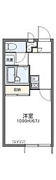 レオパレスワカミヤ 1Kの間取図画像