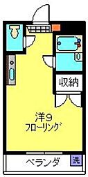 パレス保土ヶ谷 ワンルームの間取図画像