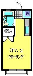 サニーヒルズ ワンルームの間取図画像