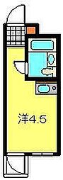 パークハイム能見台 ワンルームの間取図画像