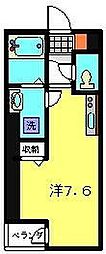 ライフモリ18号館 1Kの間取図画像