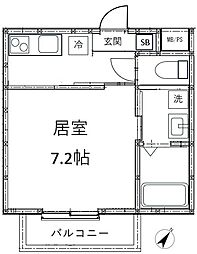 Maison Brillio 1Kの間取図画像
