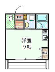 レジデンス花みづき 3階ワンルームの間取り