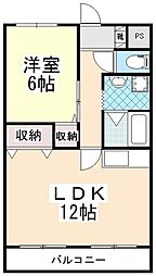 ソフィアケートヨコカワ 1LDKの間取図画像