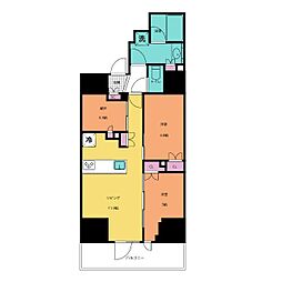 コンフォリア・リヴ板橋 10階2SLDKの間取り