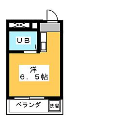 メゾン・ド・シェリュバン 4階ワンルームの間取り