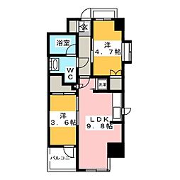 プライムアーバン池袋 2LDKの間取図画像
