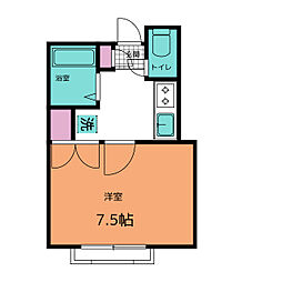 メゾン千早 1Kの間取図画像