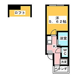 ツイン南長崎 1Kの間取図画像