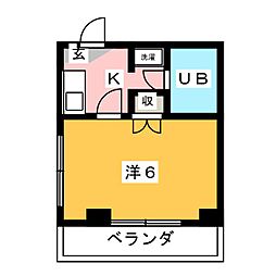 フィレンツェ滝野川 1Kの間取図画像