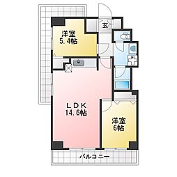 シティハウスノヴァ 2LDKの間取図画像