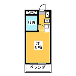 メゾン池袋 ワンルームの間取図画像