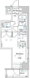 dips大山熊野町 ワンルームの間取図画像