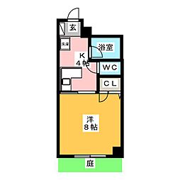 サンフィールド目白 1Kの間取図画像