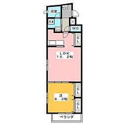 ESPOIRMAISON 1LDKの間取図画像