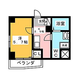 ミヤビヒルズ北池袋 1Kの間取図画像