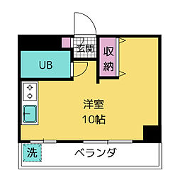 江連ビル 4階ワンルームの間取り